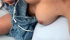 Caught Masturbating in Hospital with Huge Cumshot