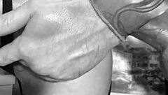 Russian woman in stockings eagerly takes multiple monster cocks with intense passion