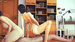 Boruto Hentai Sarada 69 and Threesome with Hinatal Japanese Asian Manga Anime Film Game Porn