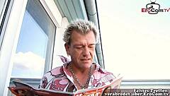 Real German Teen 18+ Slut Meets Stranger for Sex! Amateur Interview Fucking Cum in Mouth Blonde.