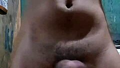 Teen twink spins around in gay video.