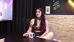 girl in sheer red lingerie