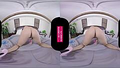 michelle maylene interacts one on one in vr