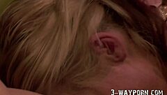 old time cosplay threesome with two hot blondes and a milf.