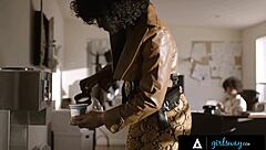 girlsway - detective misty stone has hard sex with colleague on desk