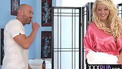 Hot milf Courtney Taylor satisfies client with monster cock massage