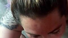 blonde go deep with blowjob and cum for girlfriend