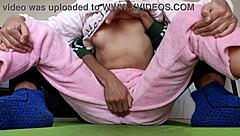 Horny Asian Stepsister Teases Wet Pussy In Pajama