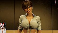 artemis 1 fox deepthroats and rides big cock in adult game