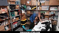 Cute latina teen caught fucking boss