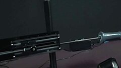 Beau diamonds experiences multiple orgasms on the fucking machine