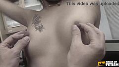 petite asian chick undresses and teases with sexy look close up on shaved pussy and tight panties