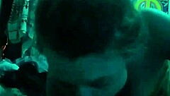 Girlfriend gives suggestive blowjob to big monster cock homemade.