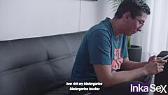 Peruvian MILF Teacher in Doggystyle Creampie Class