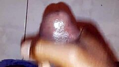 Caribbean ebony guy fucks fleshlight with huge cumshot