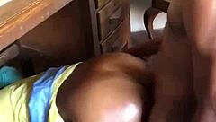 i get a nasty creampie for being stuck under the study room table