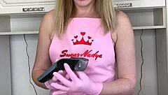 Nurse in Uniform Waxes Hard Cock