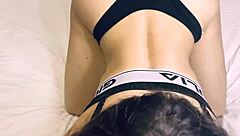 Girlfriend gives blowjob then passionate fucking.