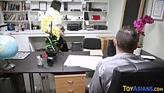 Bold masturbation in office