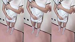 ASIAN AMATEUR WITH BIG TITS ASKS IF ANYONE WANTS HER ASS FUCKED HARD