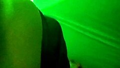 Sexy mature stepmother sensually touches her big ass and tits in bed for stepson.