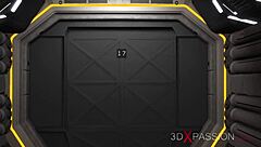 Extreme Fuck Brunette In Cuffs.