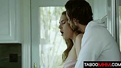 Horny Stepbrother Licks And Fucks Stepsister In Kitchen And Bed!