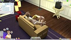 the sims game with young girl giving blowjob to alien