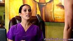 Pussylicking Masseuse Satisfies Redhead Babe's Desires