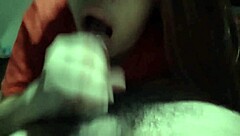 teen babe got her mouth filled with sloppy cum from blowjob