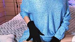 Blonde Kira Loster Masturbates In Stockings And Gloves To Orgasm