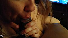 Blow Job with Deepthroat and Monster Cock. Intense Action.