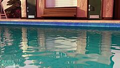 Wendy Takes Monster Cock By Pool Cumshot