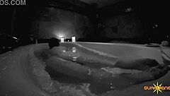 Sunny Lanes relaxes solo in the jacuzzi.