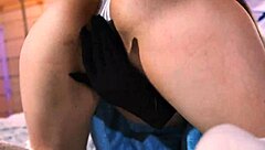 Blonde Kira Loster Masturbates In Stockings And Gloves To Orgasm