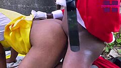 Santa fucks girl in hijab pussy