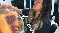 Paty Bumbum Pees on Camera Before Halloween Party