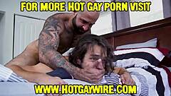 Latino Twink Bent Over for Hard Buff Dude Action!