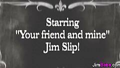 Blonde Teen Sucks Old Man's Cock in Stockings