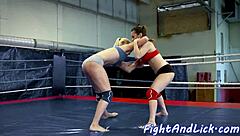 Asian Babe Fights Euro Dyke In Intense Wrestling Match