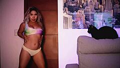 yo, chubby colombian blonde, suck my cock and ride doggy!