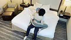 kissing tattooed beauty in scene