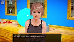 My new family game with brunette character in erotic cartoon