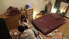 I feel the esthetician’s amazing stroking technique making me cum hard with oils and juices