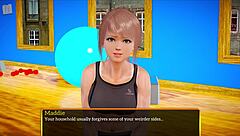 My new family game with brunette character in erotic cartoon