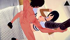 Mikasa and Eren Engage in Uncensored Sex with Creampie and Blowjob in Koikatsu Anime