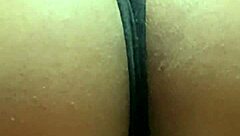 i tease with my shaved asshole in thong