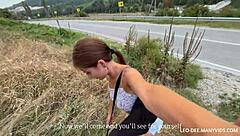 Skinny Brunette Bent Over For Wet Pussy Action