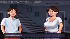 in summer time saga part 21, the old busty character dates anime style