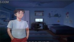 in summer time saga part 21, the old busty character dates anime style